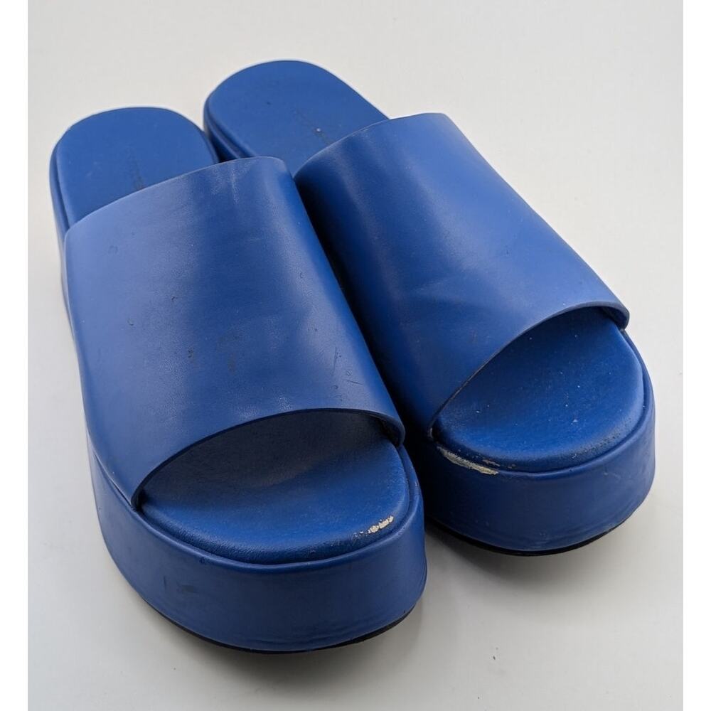 Platform Slide Sandals Size 6 Proenza Schouler Blue
